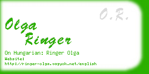 olga ringer business card